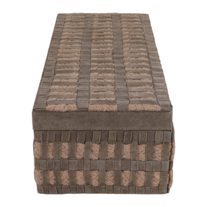 Scatola decorativa in pelle scamosciata con coperchio per gioielli, ricordi, conservazione, decorazione per tavolino da caffè - Product Image 6