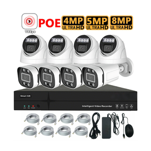 ระบบกล้องวงจรปิดอัจฉริยะ 8CH ความละเอียด 4K ชุด NVR แบบ PoE กล้อง IP67 มองเห็นในเวลากลางคืน พร้อมระบบจดจำใบหน้าและตรวจจับความเคลื่อนไหว - Product Image 2