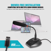 Nuevo Micrófono RGB con Cable, Interfaz USB de Escritorio, Micrófono para Juegos y Conferencias con Reducción de Ruido para Transmisión en Vivo y Reuniones en PC