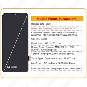 Pantalla Táctil Capacitiva OLED de Calidad Original para S21 Plus 5G, Resolución Completa, con Marco, Pieza de Reparación - Product Image 6