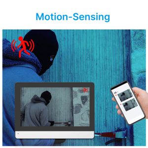 Nouvelle conception, <span class=keywords><strong>interphone</strong></span> vidéo sans fil WIFI de haute qualité, <span class=keywords><strong>interphone</strong></span> domestique, sonnette <span class=keywords><strong>audio</strong></span> avec batterie, charge solaire, déverrouillage de la porte - Product Image 4