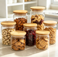 Couvercles en bambou personnalisables avec logo pour récipients en verre Pyrex Anchor Hocking de 2, 4 et 7 tasses avec joint en silicone