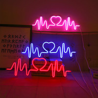 Kalp atışı Led Neon burcu ışık gece lambası ev kulübü tatil parti noel Velentine' günü düğün reklam hediye ışık