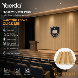 Panel de Pared Acústico de Madera y Plástico, Revestimiento Decorativo para Interiores, Material Decorativo para Sala de Estar, Dormitorio y Baño - Product Image 1