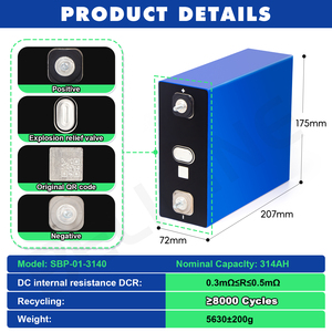 A Sınıfı Sevb 314 Ah Lityum Demir Fosfat Pil 3.2v 8000 Döngülü Sunwoda Lifepo4 314ah 12v 24v 48v Güneş Enerjisi Pili için - Product Image 3