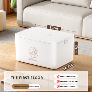 Boîte à médicaments transparente en PP à grande capacité à 3 étages pour le stockage d'urgence de médicaments à domicile et au bureau - Product Image 5