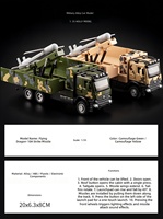 Camion militaire en métal moulé sous pression, jouet transformable avec lancement de missiles, véhicule de transport militaire avec lumières et son