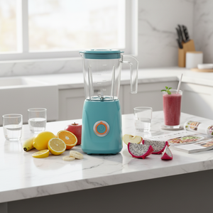 Frullatore Elettrico da Tavolo con Bicchiere da Viaggio da 500ml, Processore per Alimenti per Bambini, 2 Velocità, Controlli a Manopola, Contenitore in Plastica - Product Image 2