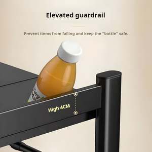 ステンレス鋼キッチン収納キャビネット電子レンジ棚オーガナイザー - Product Image 3