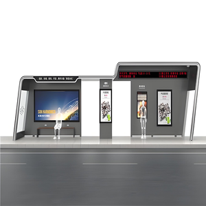 <span class=keywords><strong>LED</strong></span> Light Box Werbe <span class=keywords><strong>display</strong></span> für Edelstahl Modern Urban Public <span class=keywords><strong>Bus</strong></span> Warte unterstände für den Außenbereich - Product Image 4