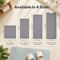 Tapis de bain antidérapant en PVC durable, taille personnalisable, pour salle de bain, utilisation sous la douche, tapis de bain antidérapant