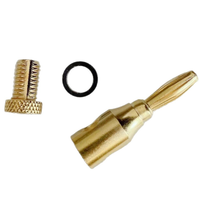 Connecteur audio à fiche banane 4mm pour haut-parleur à vis plaqué or