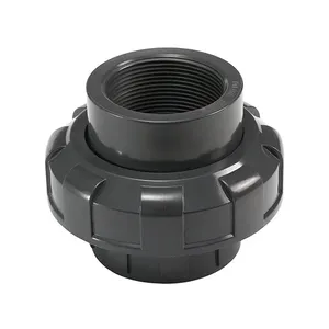 DIN/JIS/ANSI UPVC/CPVC/PPH/PVDF pipe fittings SCH80 union with EDPM/VITON for industry