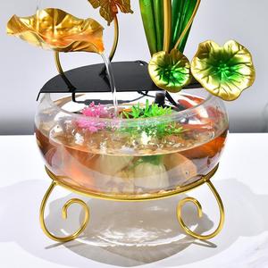 Pecera de Loto con Adorno de Agua Corriente, Decoración Redonda de Metal para Escritorio, Hogar u Oficina, Feng Shui, Atrae la Riqueza - Product Image 4