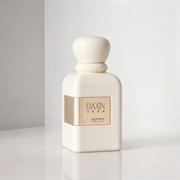 Flacons de parfum fantaisie personnalisés à col serti 30 ml 50 ml 100 ml Flacons de parfum de luxe en verre coloré avec bouchon
