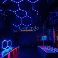 Lampu LED atap heksagonal Modern RGB hemat energi untuk penggunaan dekoratif rumah