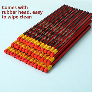 <span class=keywords><strong>Lápiz</strong></span> hexagonal de madera con logotipo personalizado, estándar <span class=keywords><strong>HB</strong></span>, con borrador, para promoción escolar - Product Image 2