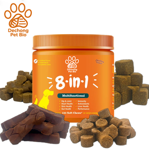 Perro 8 en 1 masticable suave multifuncional suplementos para el cuidado de la salud de mascotas aumenta la inmunidad intestinal articular se adapta a la demanda europea de EE. UU. - Product Image 1