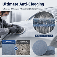 Piringan Amplas Keramik 6 Inci Bebas Debu dengan Sistem Hook and Loop untuk Cat Otomotif, Pemolesan Ulang, Perbaikan Tabrakan (OEM/ODM Pabrik)