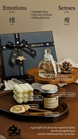 Coffret Cadeau Décoration Maison : Diffuseur à Bâtonnets et Bougie de Soja Noire – Parfum Longue Durée, Fait Main, Sans Sulfate, Sans Alcool