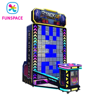 Funspace - Équipement de jeu rétro classique d'intérieur - Commandes simples - Blocs empilables très captivants - Machine de jeu d'arcade