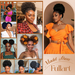 Chignon <span class=keywords><strong>Afro</strong></span> à cordon <span class=keywords><strong>de</strong></span> serrage, <span class=keywords><strong>queue</strong></span> <span class=keywords><strong>de</strong></span> <span class=keywords><strong>cheval</strong></span> 100% cheveux humains, bouclés crépus, durables, naturels, doux et lisses, <span class=keywords><strong>queue</strong></span> <span class=keywords><strong>de</strong></span> <span class=keywords><strong>cheval</strong></span> à clipser - Product Image 6