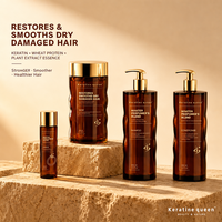 Perawatan Rambut Keratin Kelas Salon Set Mewah Aroma Parfum Shampoo Kondisioner Protein Menutrisi Rambut Rusak Grosir OEM ODM