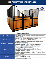 Box de stockage modulaire portable pour chevaux TY, panneaux avant de box galvanisés à chaud, porte hollandaise, 2,5x4m, abri préfabriqué extérieur, garantie 3 ans