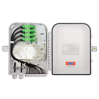 Caja de terminales de fibra óptica de 16 puertos Red POE Distribución de divisor óptico compatible con WiFi para equipos 4G/3G/GSM SC Indoor