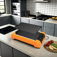 Grill de table électrique sans fumée pour intérieur, barbecue raclette avec plaque antiadhésive PTFE détachable, pour la cuisine domestique et hôtelière