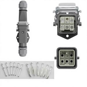 موصل معدني ثقيل الوزن HDC-<span class=keywords><strong>HA</strong></span> بـ 6 سنون، قابس توصيل مقاوم للماء للطيران، مناسب للمقصات وهندسة البناء - Product Image 1