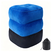 Repose-pieds gonflable pour les voyages en avion, oreiller de jambe réglable en hauteur pour les longs trajets, accessoire de voyage portable pour le repos des jambes