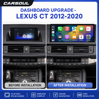 CARSOUL Layar Sentuh IPS 10.25 Inci Wireless CarPlay Android Auto Pemutar Multimedia Mobil GPS Navigasi Head Unit 1280*480