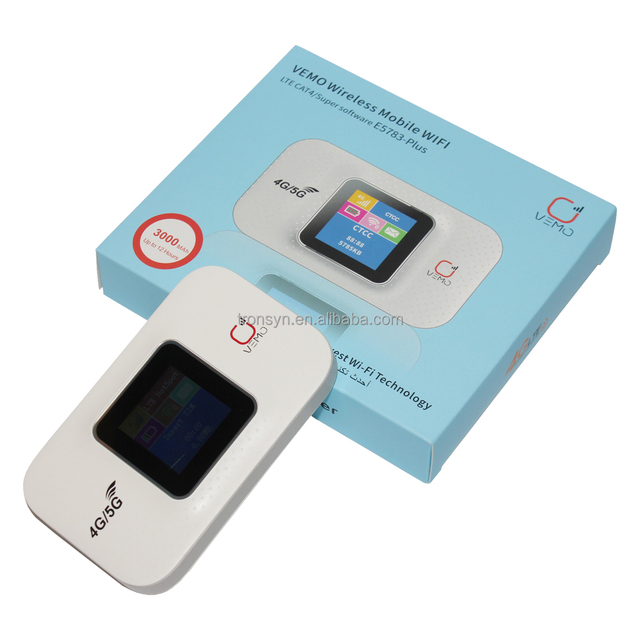 MEOKER VEMO E5783 Plus CAT4 150Mbps Mobile WiFi Wireless Router 192.168.1.1 3000mAh Battery 2.4G Frequency VPN for Travel SOHO