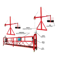 Plateforme suspendue moderne en alliage d'aluminium et acier ZLP630 ZLP800 ZLP1000 avec garde-corps, capacité de charge 800-1000 kg