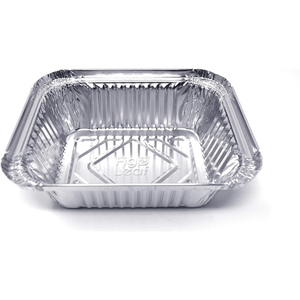 Rectangle Square Disposable Aluminum <b>Foil</b> Baking Pan Takeout Food <b>Container</b> Food Grade Plastic Lid Custom Size Kitchen Use - Product Image 3