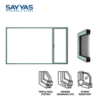 Ventanas Sayyas Warmcore 108, Ventana Fija Minimalista para Climas Fríos, Estilo Europeo, UPVC y Madera Revestida de Aluminio