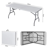Table et chaise pliantes en plastique modernes et portables pour hôtel, salon, chambre à coucher, hôpital, mobilier - Applicable à la salle de sport et à la salle à manger