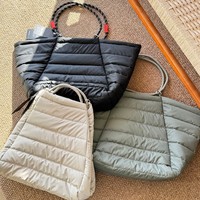 Sac fourre-tout pliable transfrontalier haut de gamme, grande capacité, léger, à porter à l'épaule, tendance mode, pour l'hiver 2025, à ouverture large