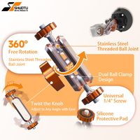 Kit Pemasangan Vakum Mobil Heavy Duty 6'' dengan Lengan Ajaib Dual Ball Head dan Pelat Pemasangan Ponsel Magnetik dengan Cold Shoe untuk Vlogging