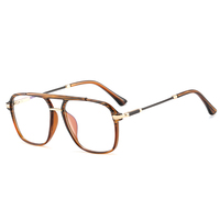 Nouvelle monture de lunettes optiques en métal TR90, style tendance, vente en gros, stock disponible, logo carré personnalisé, monture de lunettes unisexe