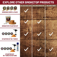 Kit de fumoir à cocktails SmokeTop, fumoir à chaminée pour cocktails, whisky, bourbon, kit de fumoir à whisky avec torche