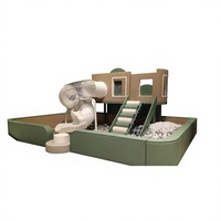 Fabricante de Equipos para Parques Infantiles Interiores, Estructura de Juego Suave de Múltiples Niveles para Centro de Entretenimiento Familiar, Piscina de Pelotas con Tobogán