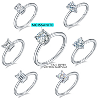 Nouvelle bague de fiançailles en moissanite 2024, bague de mariage en moissanite pour femme en argent sterling 925 avec certificat GRA