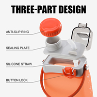 Bouteilles d'eau pliables en silicone écologiques, étanches, légères, réutilisables, portables pour le sport en plein air, pour enfants