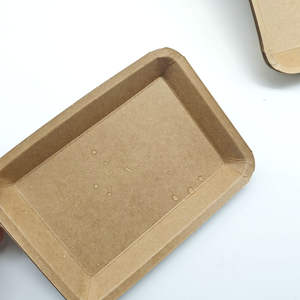 Plateau en papier kraft biodégradable, recyclable, jetable, transparent, de haute qualité et respectueux de l'environnement - Product Image 5