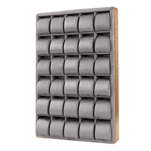 Support de rangement et boîte à montres en cuir de haute qualité à 30 emplacements, étui de présentation rectangulaire anti-poussière pour emballage de bijoux - Product Image 1