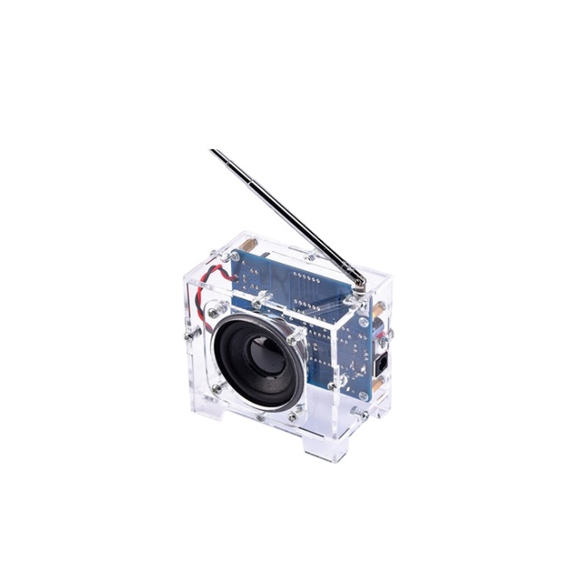 TEA5767 FM Radio DIY Kit 87-108MHz Digital Display FM Receiver Module DC5V With 5W 8Ohm Speaker and Antenna