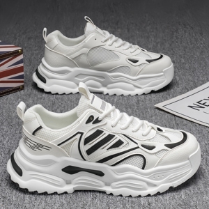 Chaussures de sport décontractées tendance pour hommes à semelle épaisse, à la mode, polyvalentes, antidérapantes, en tissu respirant - Product Image 5