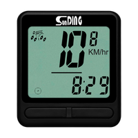 Speedometer sepeda lampu belakang cerdas tahan air, Speedometer portabel layar LED nirkabel komputer sepeda